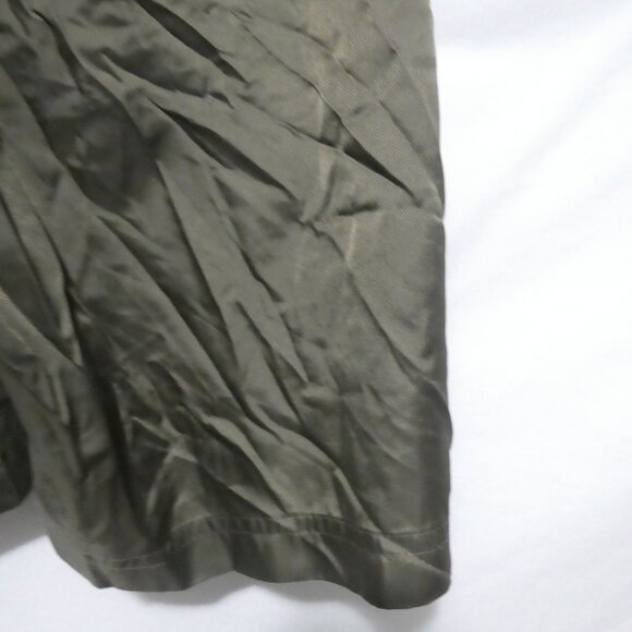 ADIDAS | large | Olive Green Exercise Shorts W/ White Stripe Panels | No Pockets - Picture 15 of 16